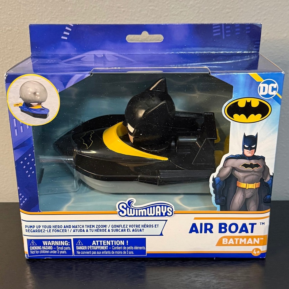 SwimWays Air Boat Kids OS Black New Batman DC Comics Pool Toy 6071689